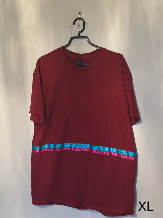 Burgundy Ribbon shirt