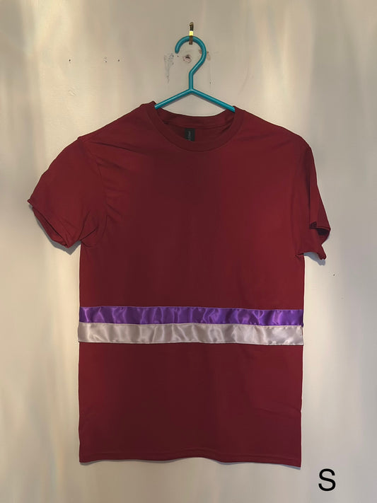Purple ribbon shirt